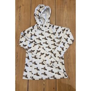 TRXSTLE Bucking Brown Sun Hoodie Graphic Fish Rodeo Print Long Sleeve Men's S